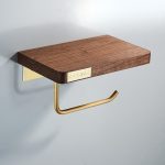 porte papier toilette en bois mural