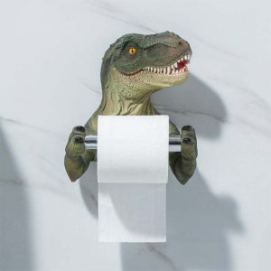 Support original pour rouleaux de papier WC en forme de dinosaure