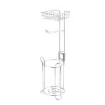 Porte rouleau de papier toilette sur pied design moderne