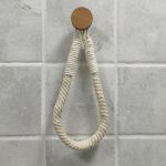 Accessoire de salle de bain porte papier toilette design tressé