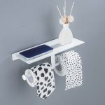 Accessoire de salle de bain porte rouleaux doublement monté