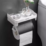Porte papier toilette plastique blanc moderne