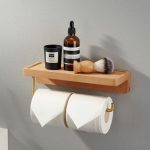 Accessoire de salle de bain en bois pour tenir le papier toilette