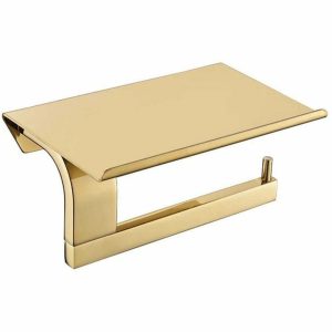 Porte-rouleau papier toilette mural en acier inoxydable