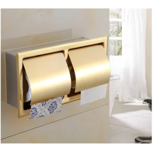 Porte-papier hygiénique simple en acier inoxydable 304 chromé,