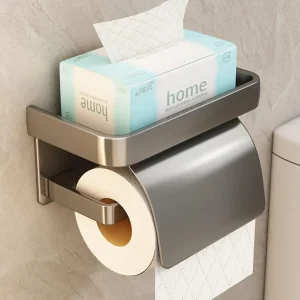 Porte papier toilette avec couvercle
