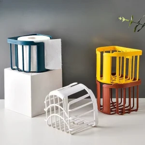 Porte-papier pour salle de bain et cuisine Boîte de rangement murale sans perforation