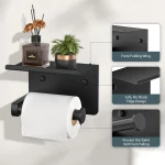 porte papier toilette avec tablette de rangement