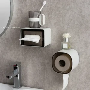 Porte papier toilette multifonction et accessoires de salle de bain