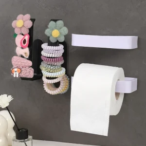 Porte-papier toilette autocollant pour salle de bain