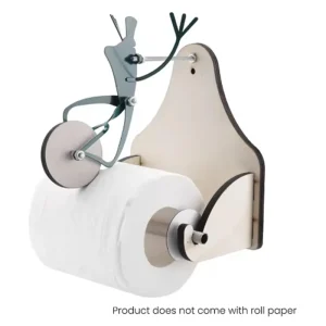 Porte-papier toilette grenouille à vélo .